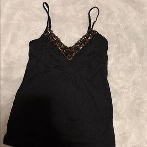 Esprit Black Cami with Gold Sequin Detail